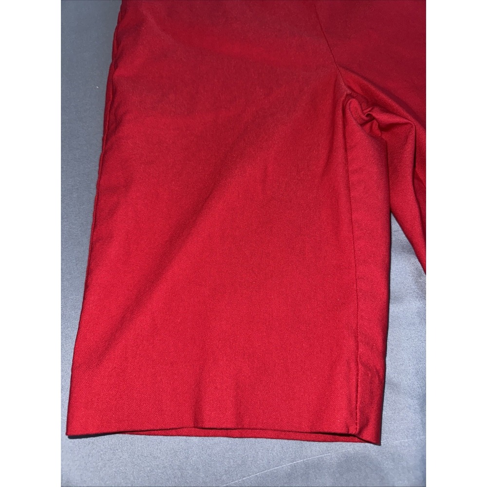 Women's‎ Size 6p Red Bermuda Shorts By Kim Rogers Pull On Elastic Tummy Control - Picture 2 of 8